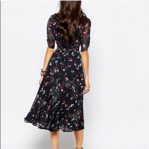 Free People Vintage Bonnie Butterfly Size 4 Dress - Picture 8 of 11